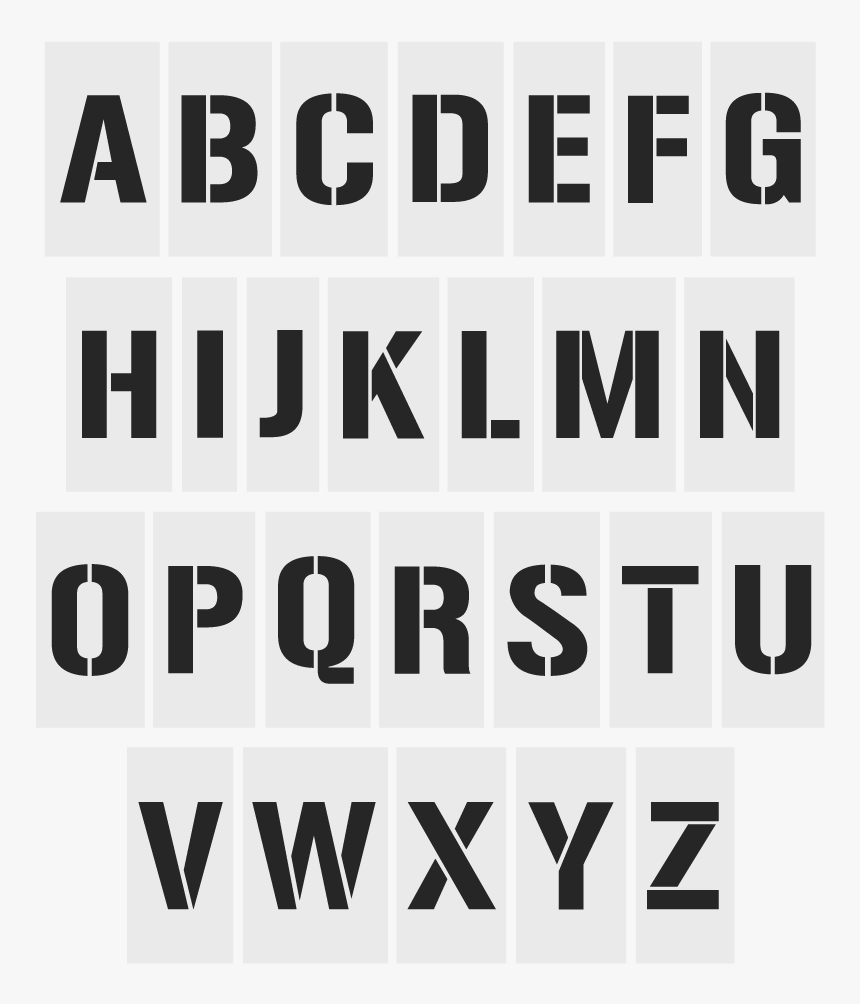 A-z Alphabet Stencils - Gunplay Font, HD Png Download - kindpng