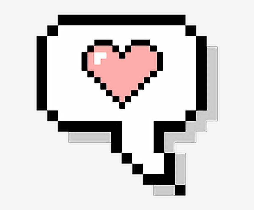 #speechbubble #heart #cute - Cute Pixel Speech Bubble, HD Png Download, Free Download
