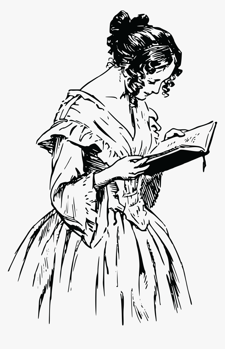 Free Clipart Of A Vintage Woman Reading - Pride And Prejudice Clipart, HD Png Download, Free Download