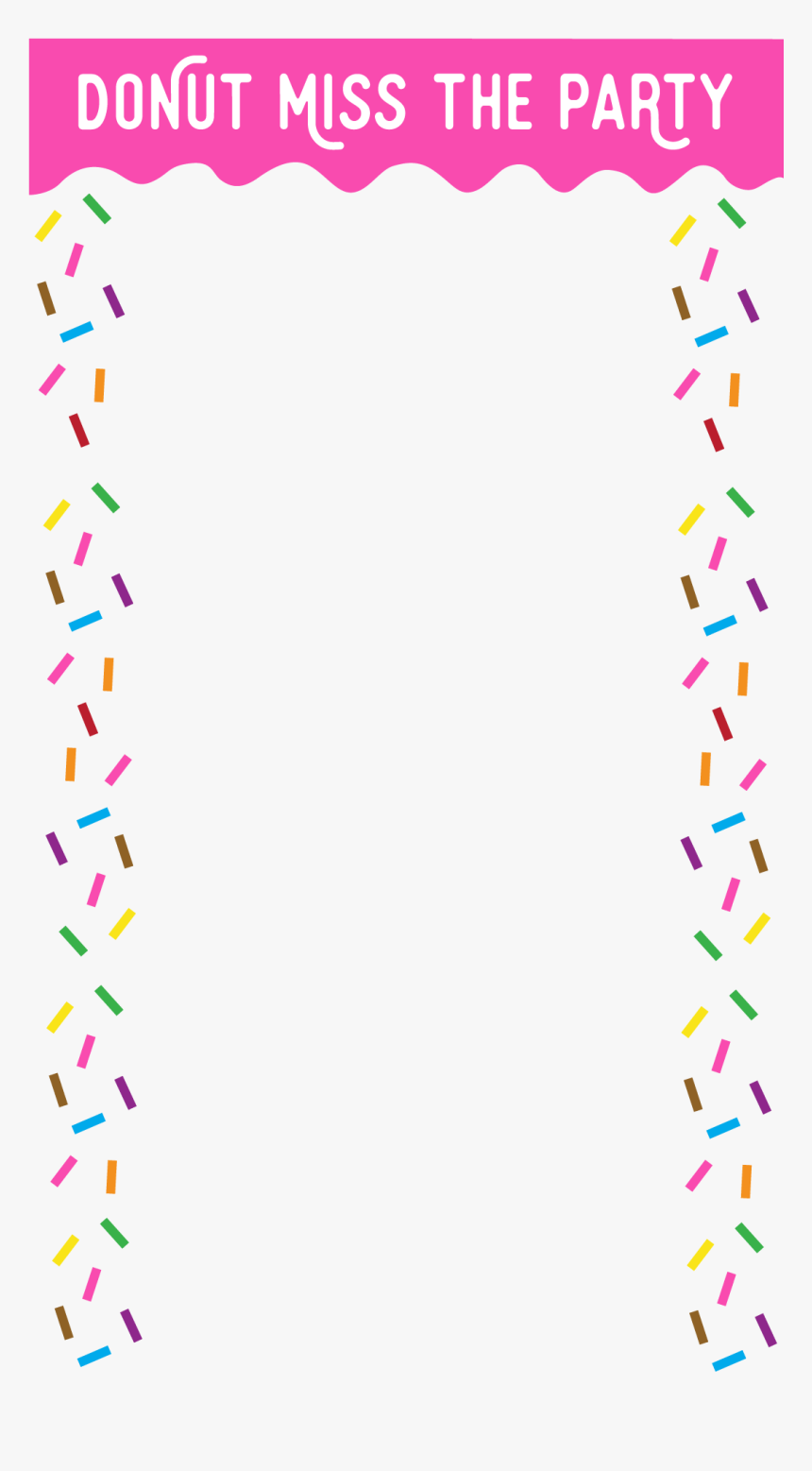 Party Clipart Donut Picture Free Stock - Transparent Donut Border, HD Png Download, Free Download