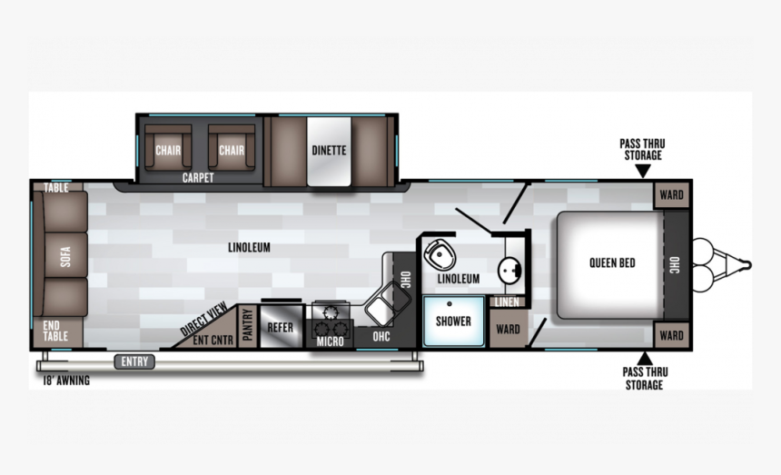 2020 Salem 28rlss Floor Plan Img - Forest River Salem 28rlss, HD Png Download, Free Download