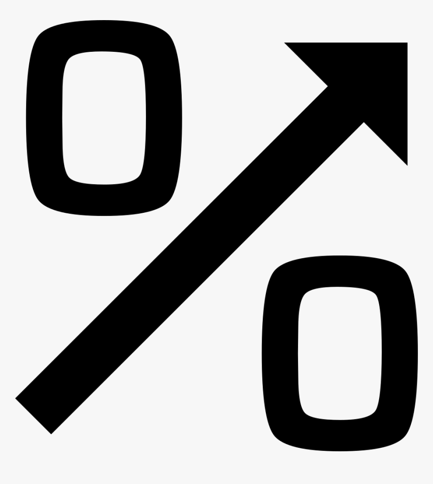 Economy Percentage Symbol With Up Arrow Comments - Percentage Up Icon, HD Png Download, Free Download