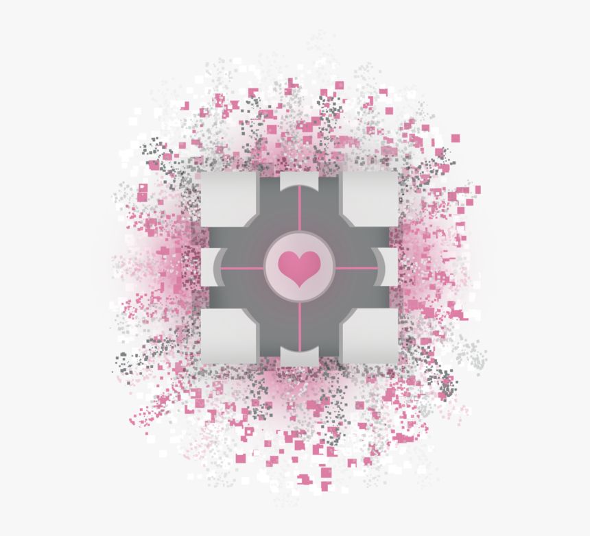 Companion Cube Explosion - Circle, HD Png Download, Free Download