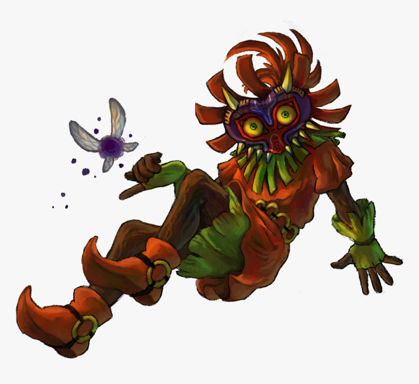 Nice Lil Floating Skull Kid - Skull Kid Floating Drawings, HD Png Download, Free Download