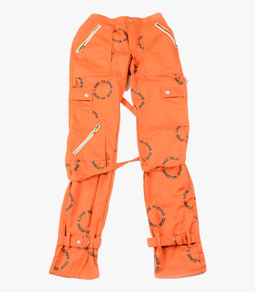 Vlone Bondage Pants - Vlone Bondage Pants Orange, HD Png Download, Free Download