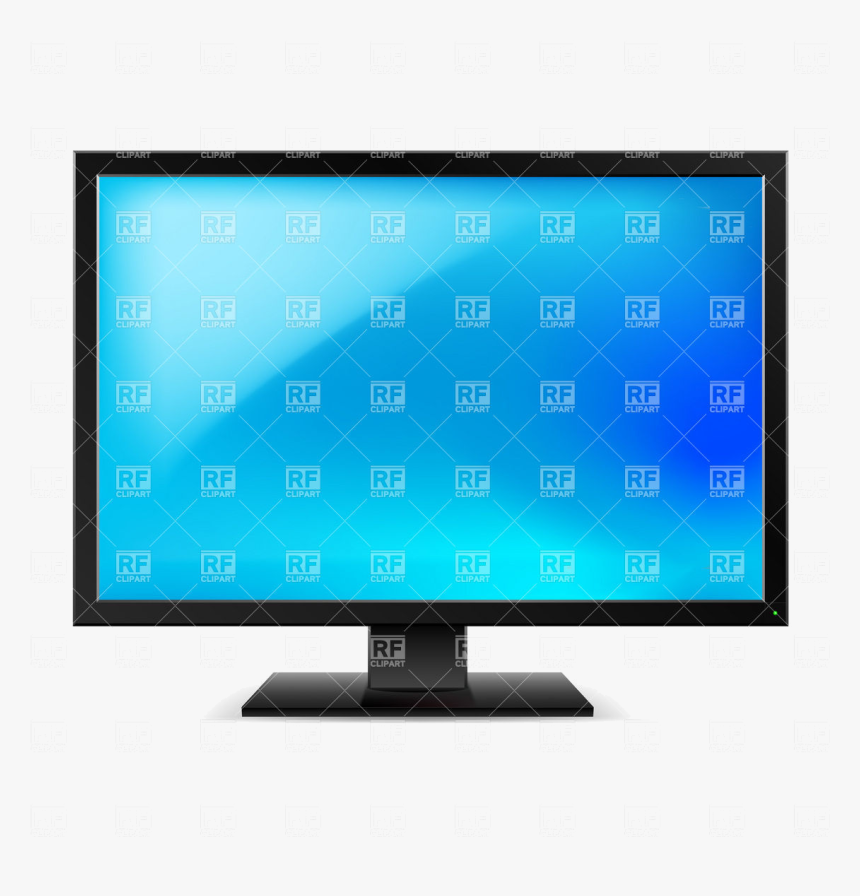 Tv Blank Lcd Set Or Monitor Vector Image Illustration - Monitor Image Download, HD Png Download, Free Download