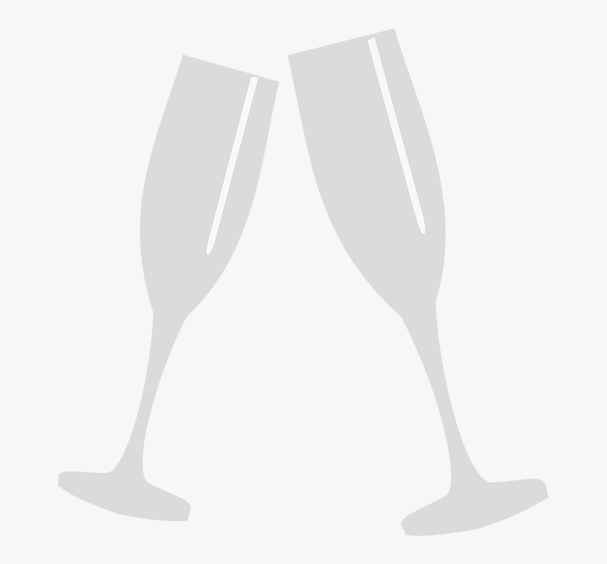Glass, Grey, Flutes, Alcohol, Celebration, Party, Toast - White Champagne Glasses Png, Transparent Png, Free Download
