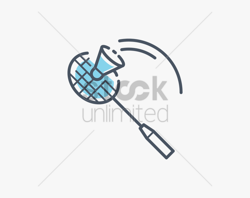 Badminton Clipart Main - Cartoon Badminton Racket And Shuttlecock, HD Png Download, Free Download