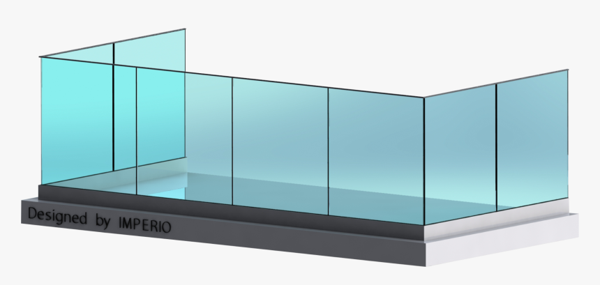 Imperio L50 Series Frameless Glass Railings - Coffee Table, HD Png Download, Free Download