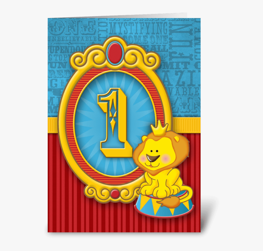 Corbin"s Circus 1st Birthday Greeting Card - Cartoon, HD Png Download, Free Download