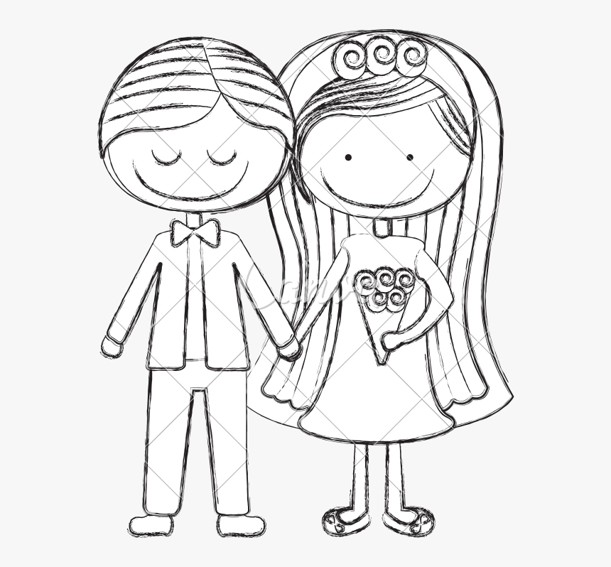 Drawing Photos Marriage - Married Couples Drawing, HD Png Download, Free Download