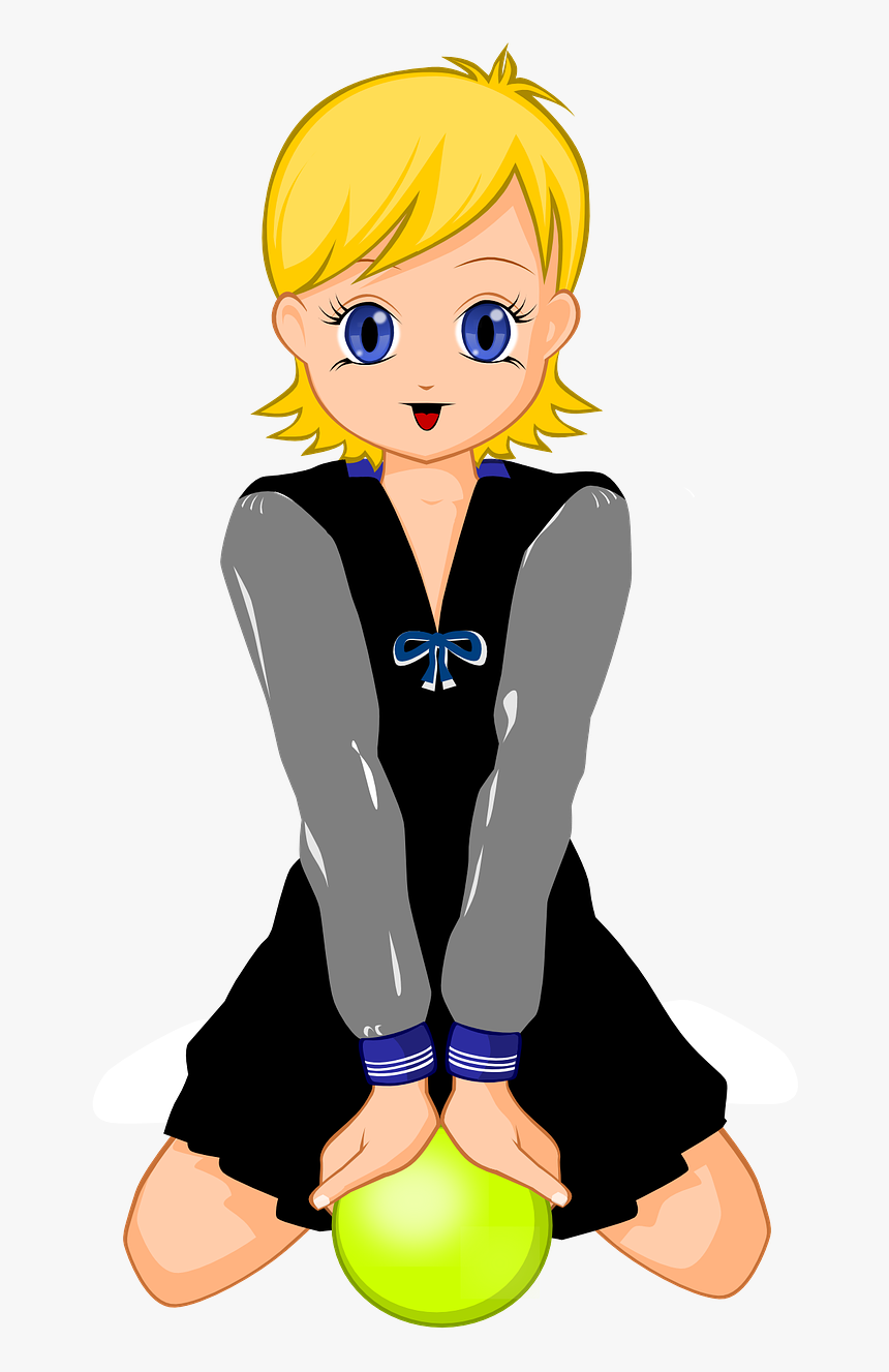 Blonde Anime Schoolgirl Png, Transparent Png, Free Download