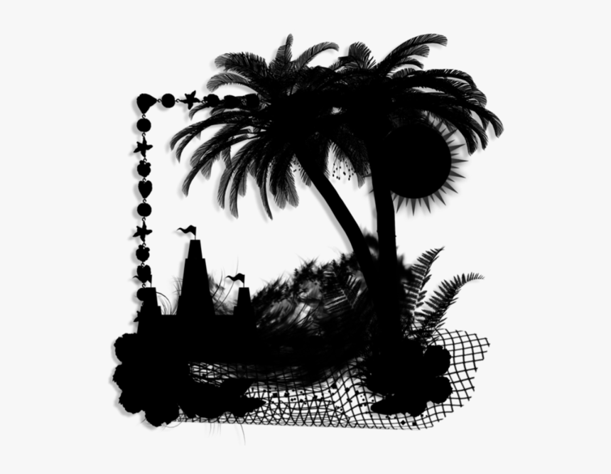 Palm Trees Spring Summer Silhouette Flower - Roystonea, HD Png Download, Free Download