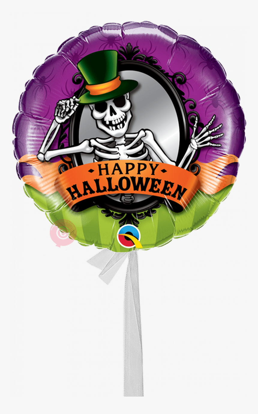 Halloween Skeleton Mirror-single Balloons - Birthday Balloons, HD Png Download, Free Download