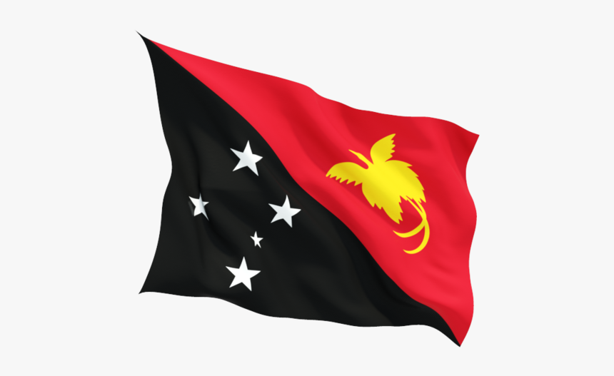 Fluttering Illustration Of Papua - Papua New Guinea Flag Png, Transparent Png, Free Download