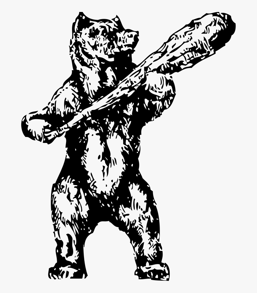 Bear With A Club Svg Clip Arts - Bear With A Club, HD Png Download, Free Download