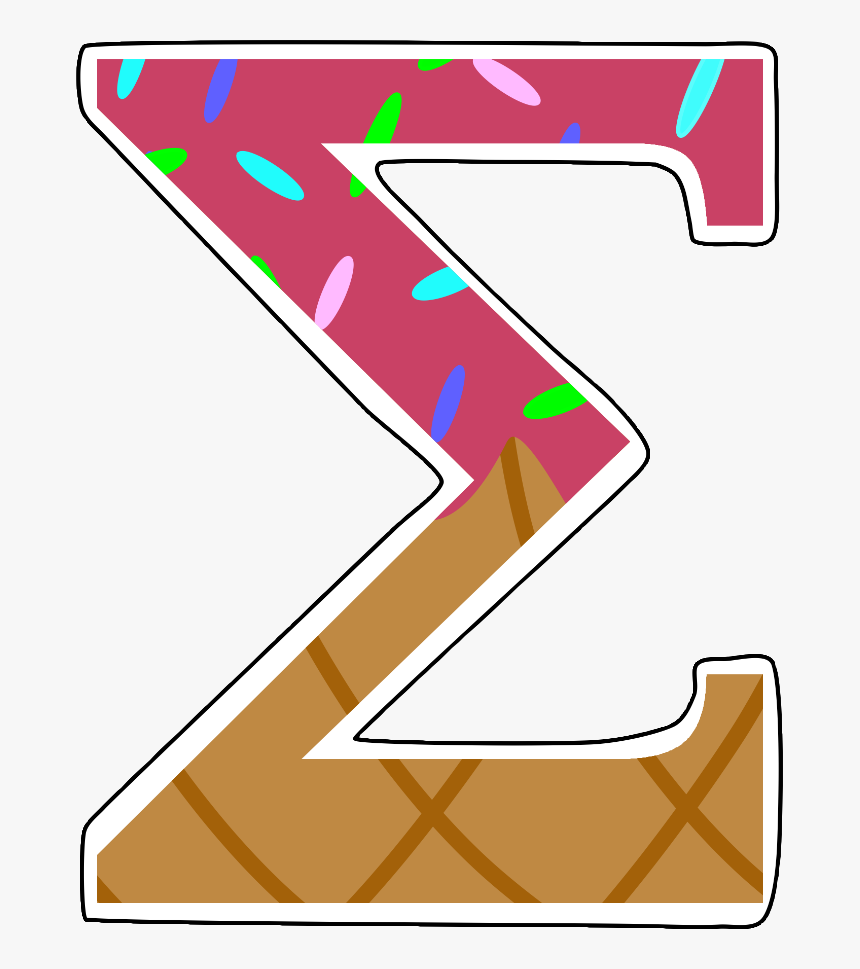 Ice Cream Greek Letters Sticker , Png Download, Transparent Png, Free Download