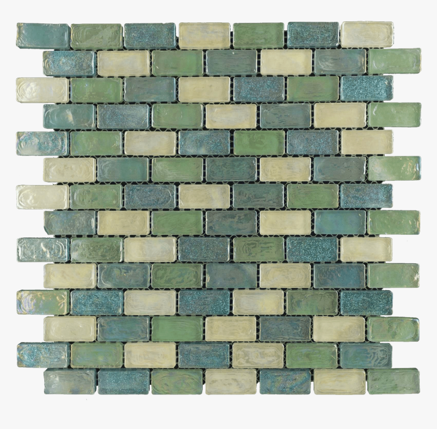 Hammered Aqua Brick Mosaic X Tiles From - Wall, HD Png Download, Free Download