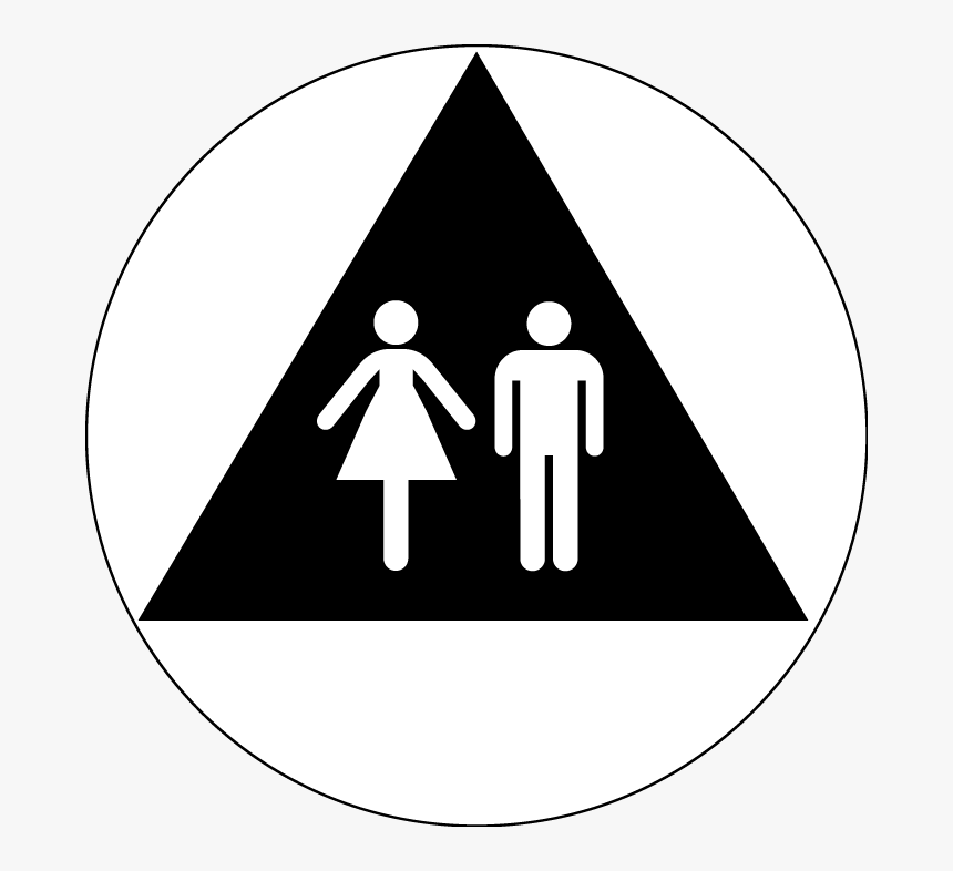 All Gender Ca Restroom Door Symbol Set - Traffic Sign, HD Png Download, Free Download