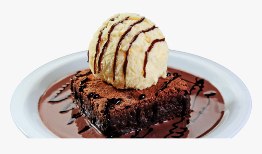 Brownie Com Cobertura Quente De Danette ® - Receita Brownie Com Sorvete, HD Png Download, Free Download