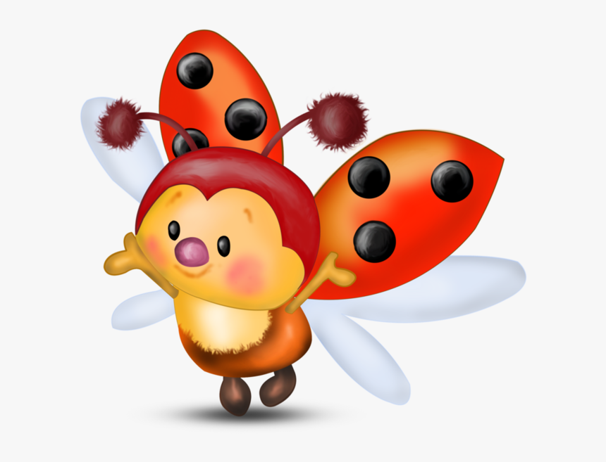 Borboletas & Joaninhas E - Cartoon Ladybug, HD Png Download, Free Download