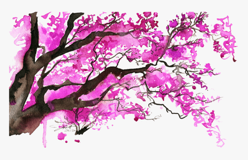 Maple Tree Watercolor Painting, HD Png Download, Free Download