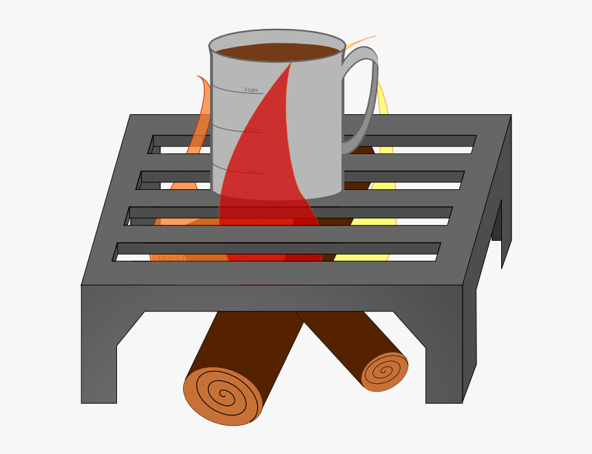 Coffee Cup Over Fire Grate, HD Png Download, Free Download