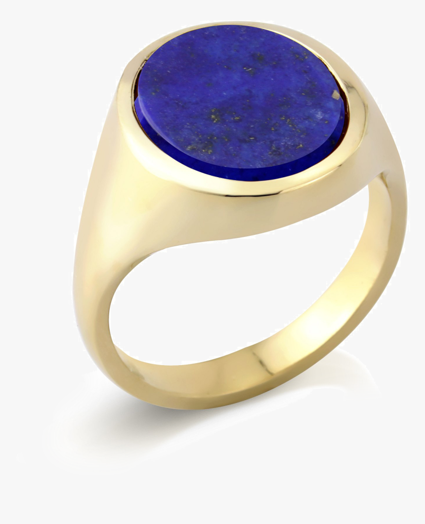 Stone Set Oval Signet Ring - Mens Lapis Lazuli Signet Ring, HD Png Download, Free Download