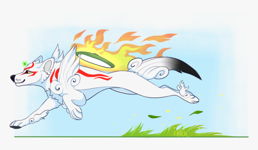 Okami Amaterasu - Cartoon, HD Png Download, Free Download