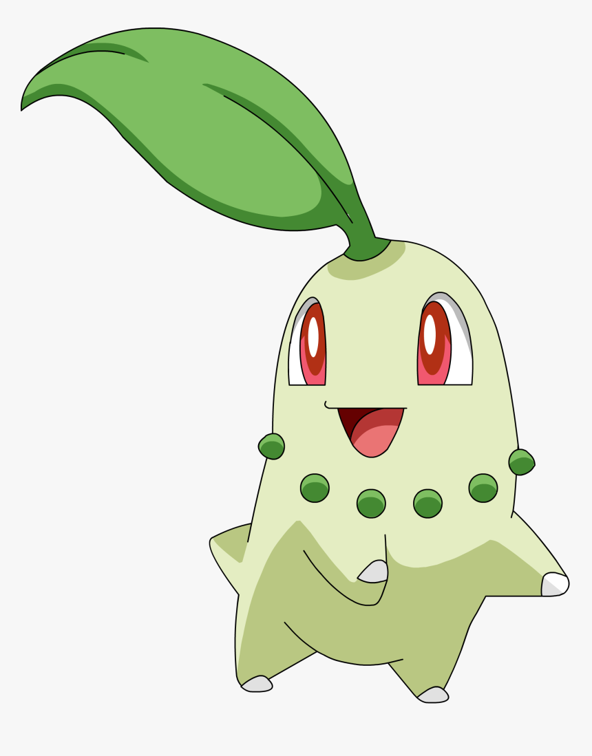 Chikorita - Grass Type Pokemon Leaf, HD Png Download, Free Download