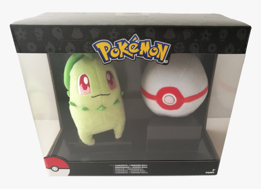 Official Pokemon Chikorita Premiere Ball Plush Box, HD Png Download, Free Download