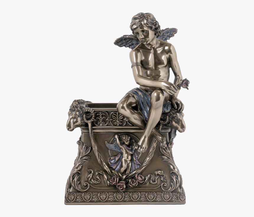 Cherub Holding Rose Pen Holder - Napkin, HD Png Download, Free Download