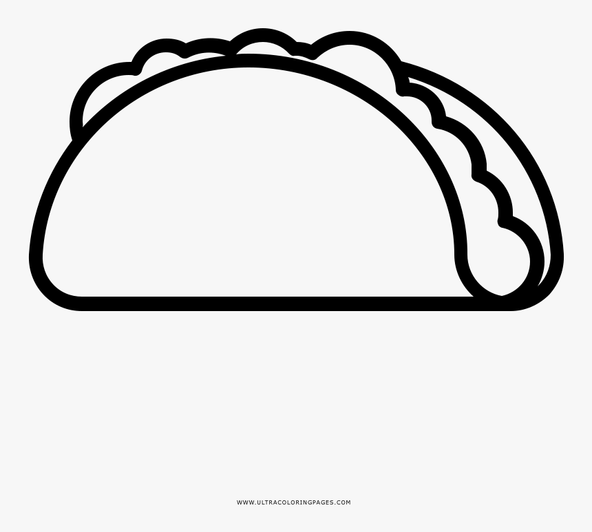 Download Taco Clipart Outline - Flatbread Icon, HD Png Download ...