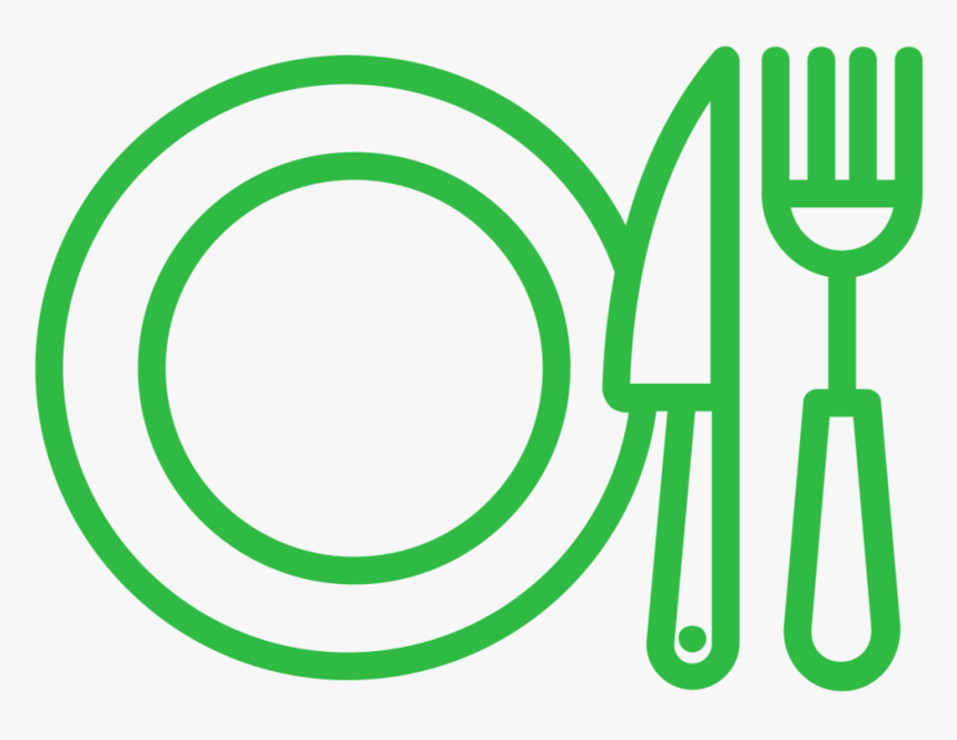 Dinner Icon Green - Circle, HD Png Download, Free Download