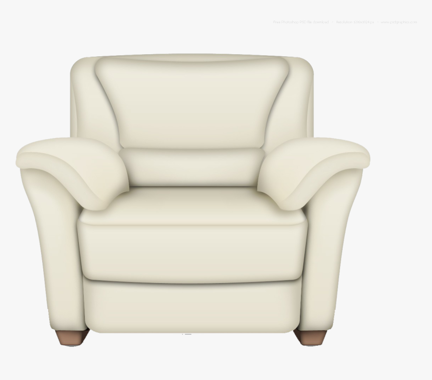 Armchair Png Free Download - White Leather Chair Png, Transparent Png, Free Download