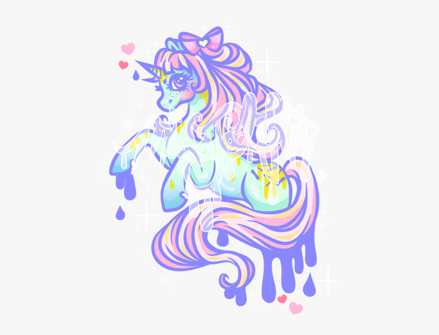 #tumblr #unicorn #inscription #unicorns - Kawaii Tumblr Cute Unicorn Drawing Transparent, HD Png Download, Free Download