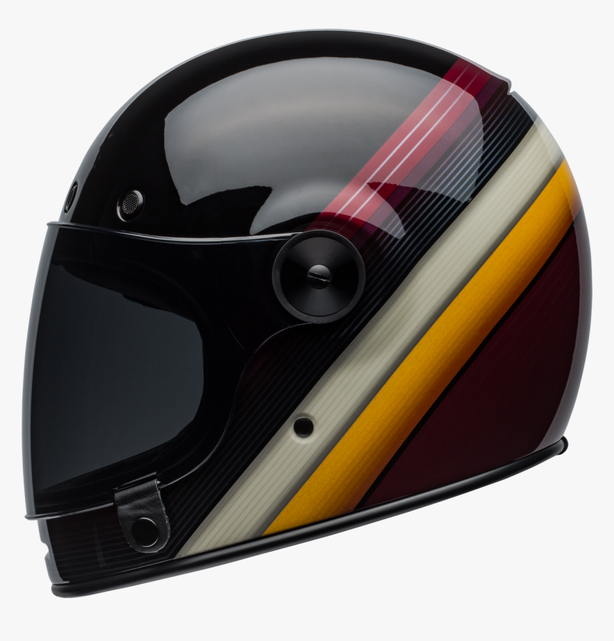 Bell Bullitt Burnout Gloss Black/white/maroon - Motorcycle Helmet, HD Png Download, Free Download