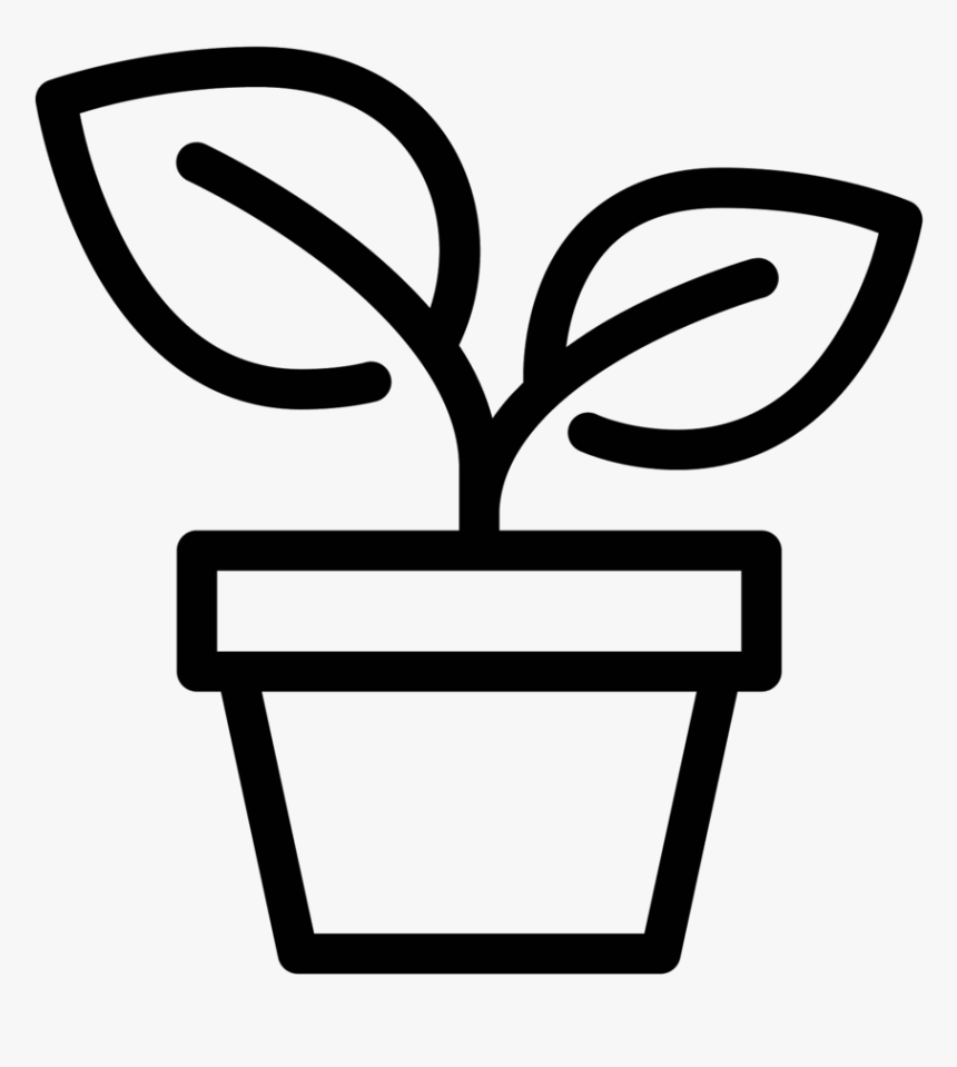 Transparent Pot Plant Png - Plant Icon Png, Png Download - kindpng