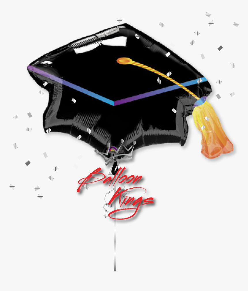 Graduation Black Cap - Graduation Balloons, HD Png Download, Free Download