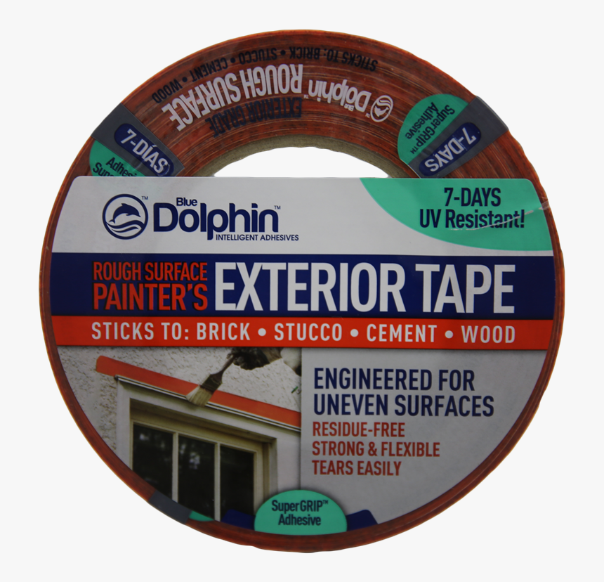 Blue Dolphin Rough Surface Exterior Tape - Label, HD Png Download, Free Download