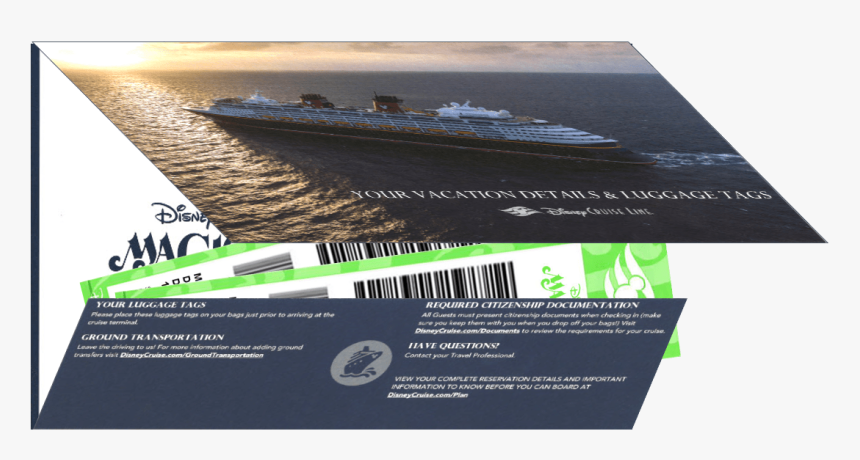 Dcl Luggage Tag Mailer - Disney Cruise New Booklet, HD Png Download, Free Download