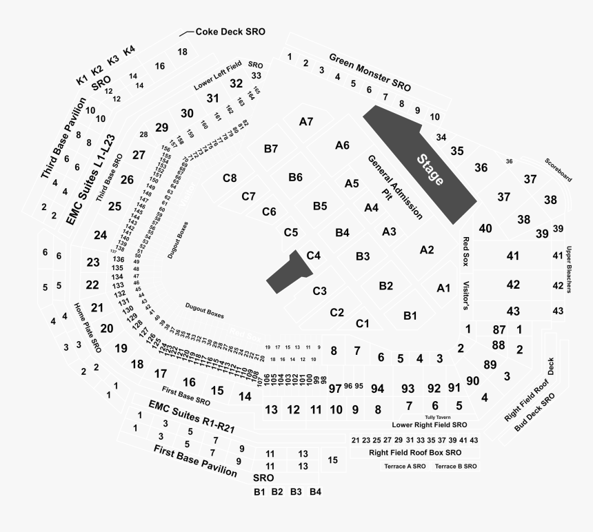 Fenway Park Loge Box Row Hh, HD Png Download - kindpng