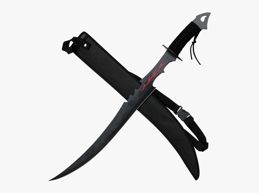 Black Flame Warrior Sword - Bowie Knife, HD Png Download - kindpng