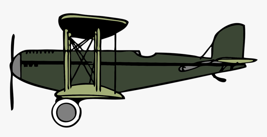 Biplane, Plane, Airplane, Crop Duster, Vintage, Green - Wright Brothers Plane Cartoon, HD Png Download, Free Download