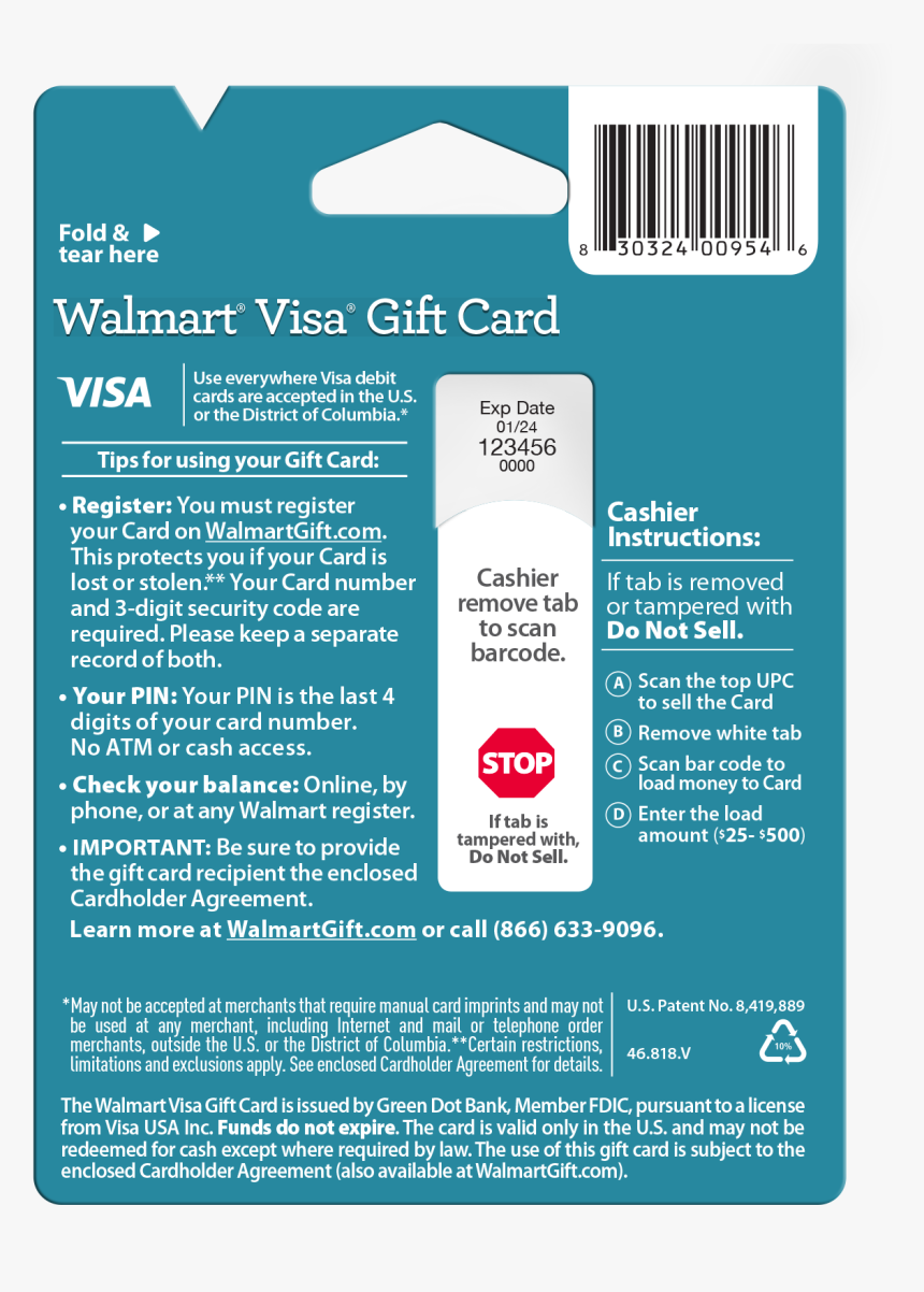 Walmart Visa Gift Card Code Hd Png Download Kindpng - roblox gift card 20 walmart
