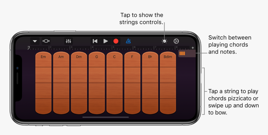 Strings Touch Instrument - Musical Instrument, HD Png Download, Free Download