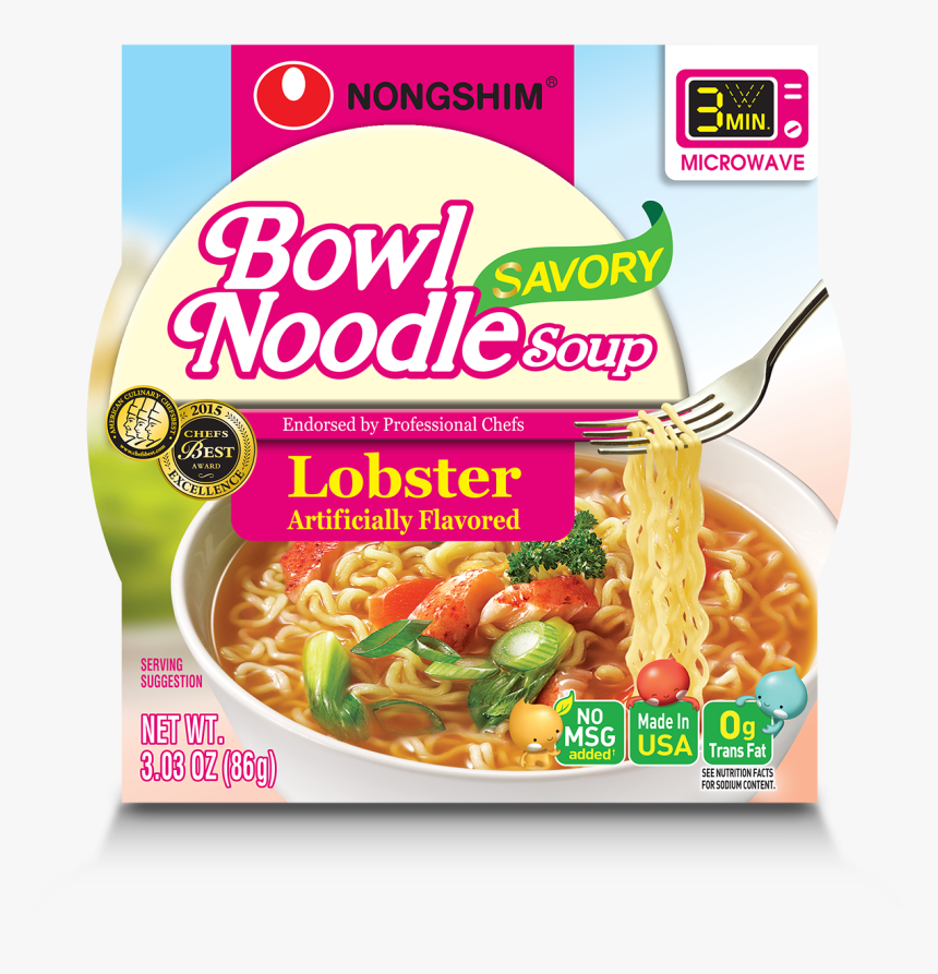 Nongshim Bowl Noodle Soup Lobster, HD Png Download, Free Download