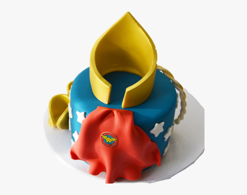 Wonder Woman Chocolate Cake With Fondant Gold Crown, - Fondant, HD Png Download, Free Download