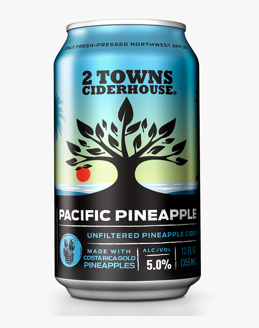 Pacific Pineapple 12oz - 2 Towns Ciderhouse Outcider, HD Png Download, Free Download