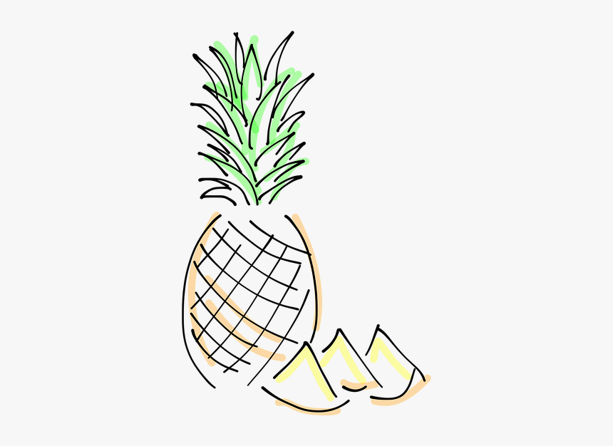 Pineapple, Fruit, Vegetables, Eat - รูป วาด สัปปะ รด, HD Png Download, Free Download